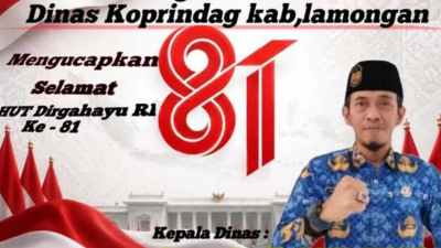 Dinas Koprindag Kabupaten Lamongan Ucapan Hari HUT RI Ke-81