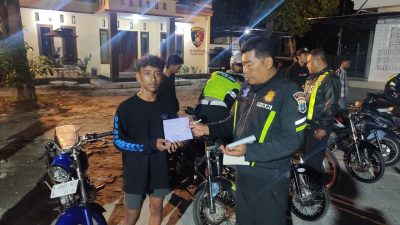 Balap Liar dan Knalpot Brong Ganggu Warga, 19 Motor Ditilang di SLG Kediri